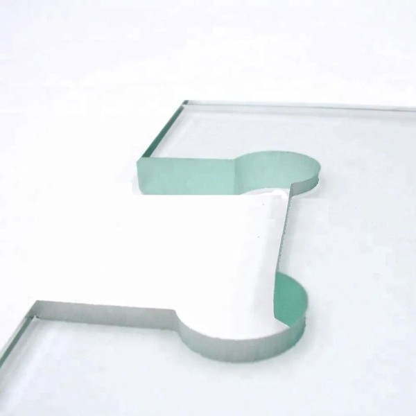 Doorlite, 79-1/2" Height, with Vienna Cutout & 8" handle Hole, 3/8" Clear Temper Glass